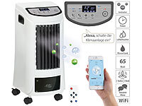 Sichler Haushaltsgeräte 3in1-WLAN-Luftkühler, Luftbefeuchter und Ionisator, App, Fernbedienung
