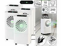 Sichler Haushaltsgeräte 4er-Set Digitaler 2in1-Luftentfeuchter & -reiniger mit Timer