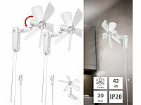 Sichler Haushaltsgeräte 2er-Set Wand-Ventilator mit Oszillation,Ø 43cm,20W,Neigung einstellbar