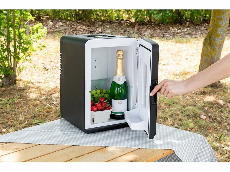 Sichler Haushaltsgeräte Mobiler Mini-Kühlschrank mit Wärm-Funktion, 14 l,  für 12 / 230 Volt