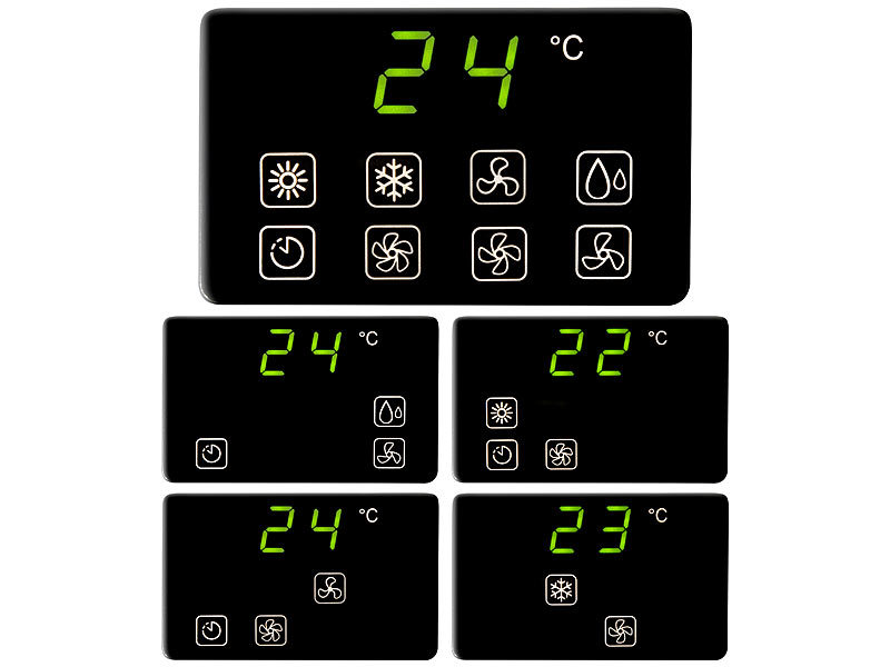 Sichler Haushaltsgeräte Mobile Monoblock-Klimaanlage mit Heiz